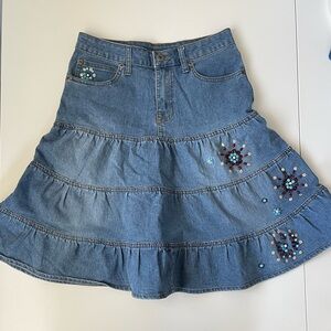 Arizona Jean Co. Ruffled Denim Skirt